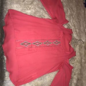 Women’s pink embroidered shirt